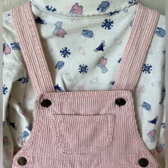 Vintage toddler overalls outfit corduroy bears - Picture 4 of 4